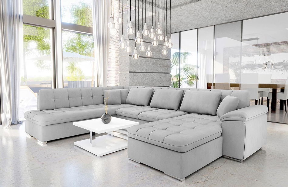 Sarokkanapé Talina alvási funkcióval (Jobb U) (Uttario Velvet 2973)