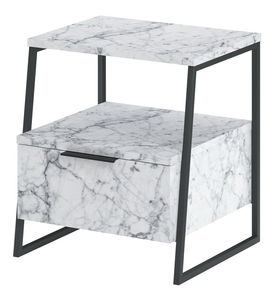 Noćni ormarić Pali (bijeli mramor)