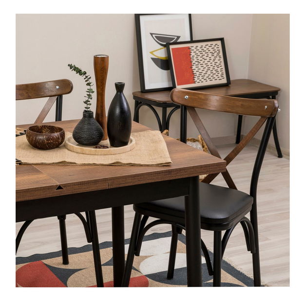 Jedálenský set Duvasa 25 (čierna) (pre 4 osoby)