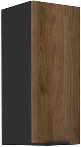 Horná kuchynská skrinka Manana 30 G 72 1F (korpus: čierna matná + front: orech okapi)