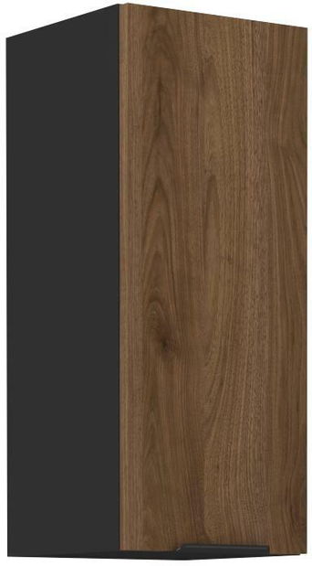 Felső konyhaszekrény Manana 30 G 72 1F (korpus: matt fekete + front: okapi dió)
