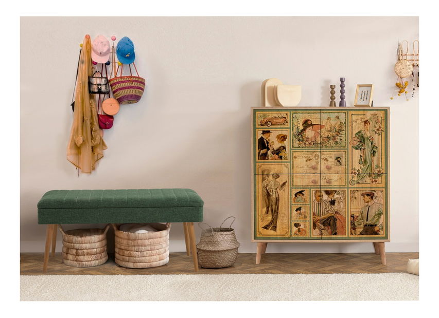 Előszoba Maluxe 732 (szonoma tölgy + zöld)