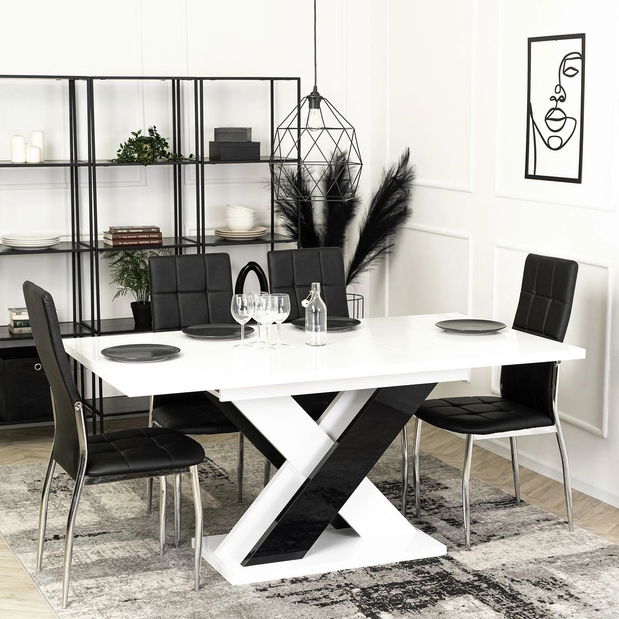 Étkezőszék Marinaleda (fekete öko-bőr) 