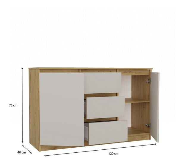 Komoda Musecalo 11 (dub artisan + kašmír)