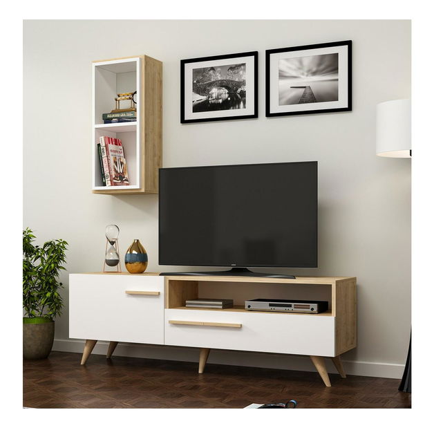 Set za dnevni boravak Sepada 2 (zafirov hrast + bijela)