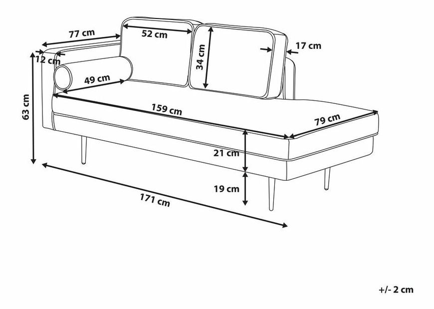 Sofa Marburg (ružičasta) (L)