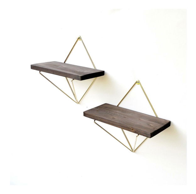 Dekoratívna nástenná polica Duvelo 14 (orech) 