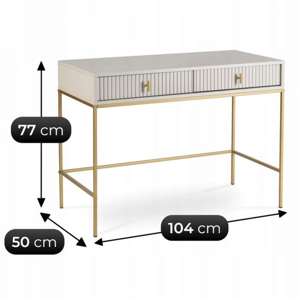 Toaletni stolić Militaba (kašmir + zlatna) 