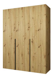 Ormar za garderobu 150 cm Alice 1 (hrast artisan + crna)