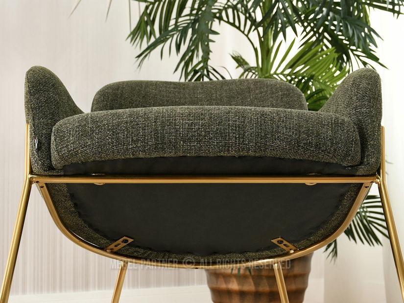 Fotel Baggie F (zöld + arany)