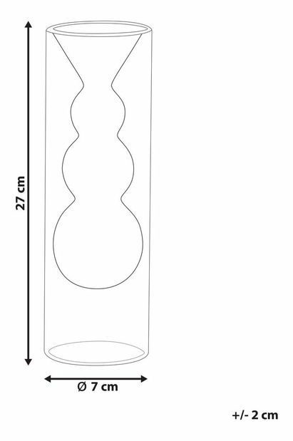 Váza Kalza (átlátszó)