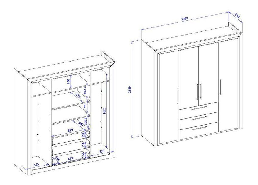 Ormar za garderobu Arnold Typ 20 (bijela)