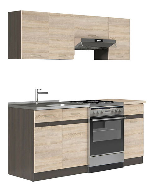 Bucătărie Junona line 180 cm (Wenge + Stejar sonoma)