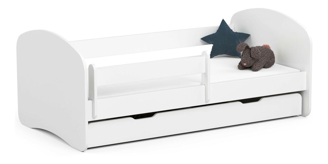 Pat pentru copii Pranshi II (Alb) (cu saltea)