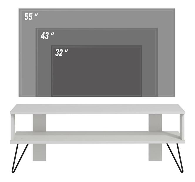 TV stolík/skrinka Dual (biela)