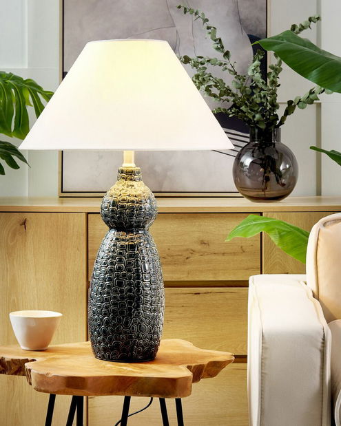 Stolná lampa Matza (modrá + biela)