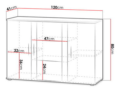 Vitrină Belario B7 (stejar lefkas + negru)