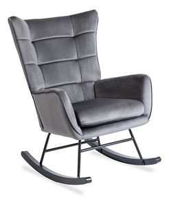 Fotelja za ljuljanje Jasusas (tamnosiva) 