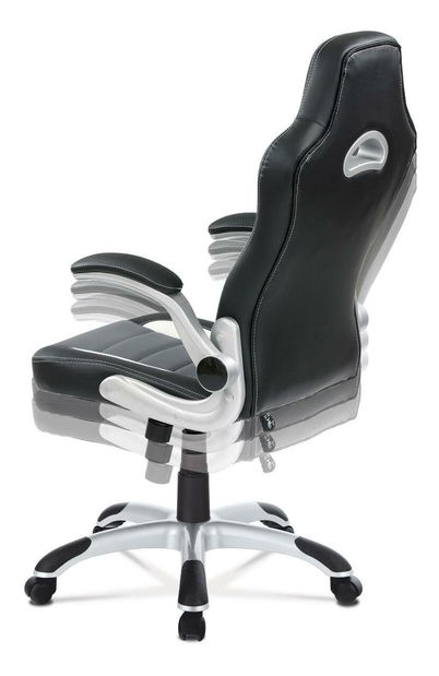 Herné kreslo Kilos (sivá + biela + čierna)