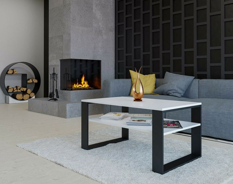 Konferenčný stolík Maduro 2 (biela + čierna)