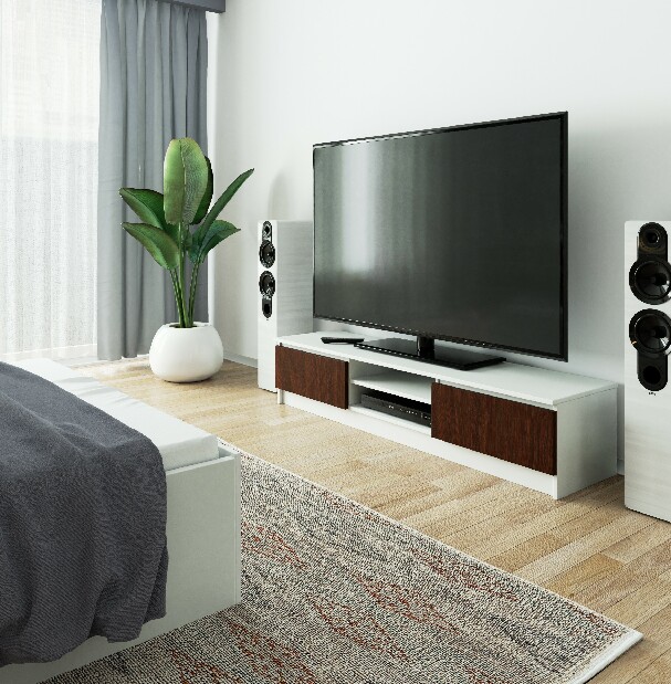 TV stolík Katalina (biela + wenge)