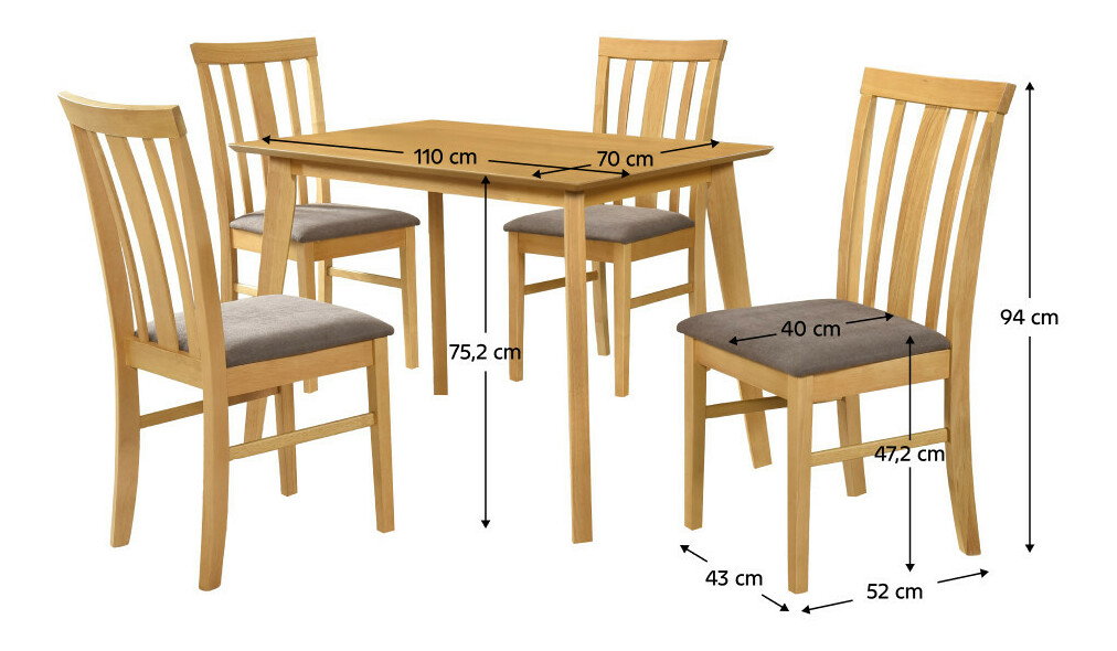 Set de sufragerie 1+4 Roiny