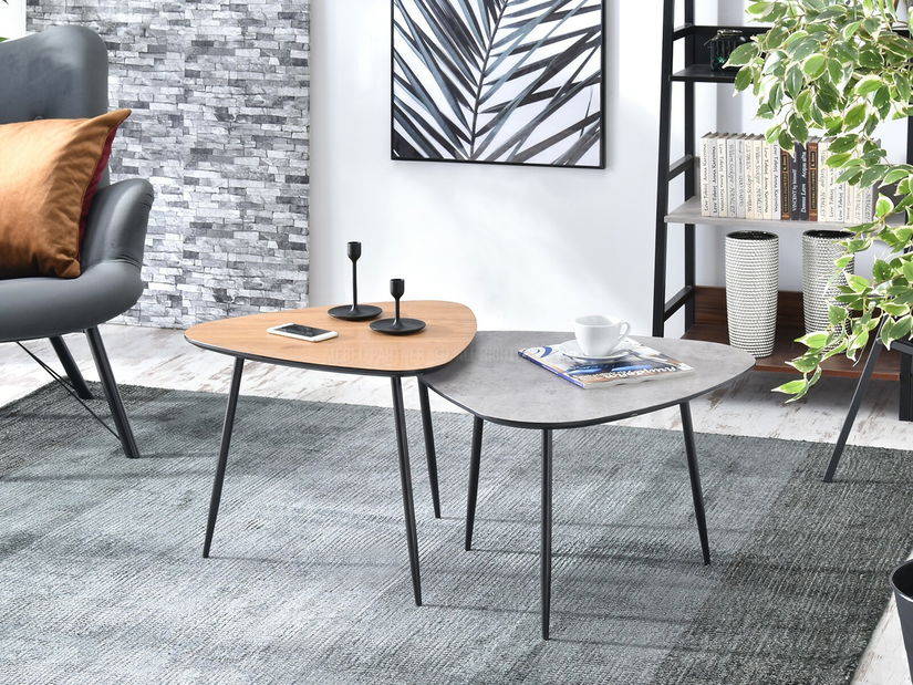 Dohányzóasztal Rossi Zest Xl (tölgy + fekete)