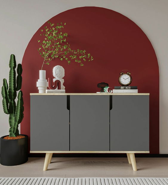 Skrinka Veria (dub zafírový + antracit)