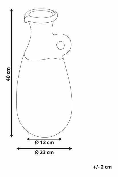 Vază 40 cm Veollia (Albastru + Maro) 