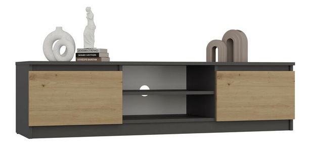 TV skrinka Musecalo 140 (antracit + dub artisan)