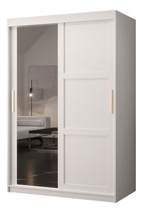 Dulap de haine Riven 2 120 (alb mat) (cu oglindă)