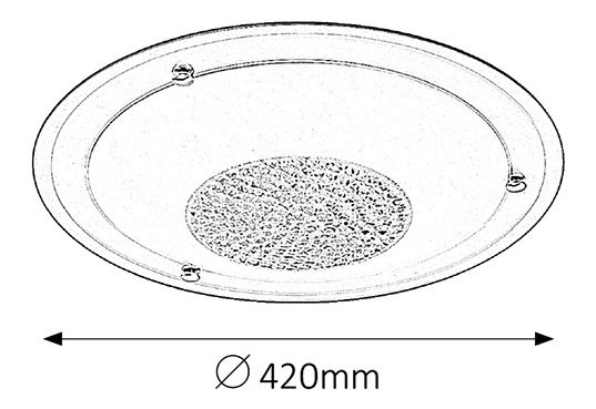 Stropné svietidlo Patricia 2467 (priehľadná + ružová zlatá)