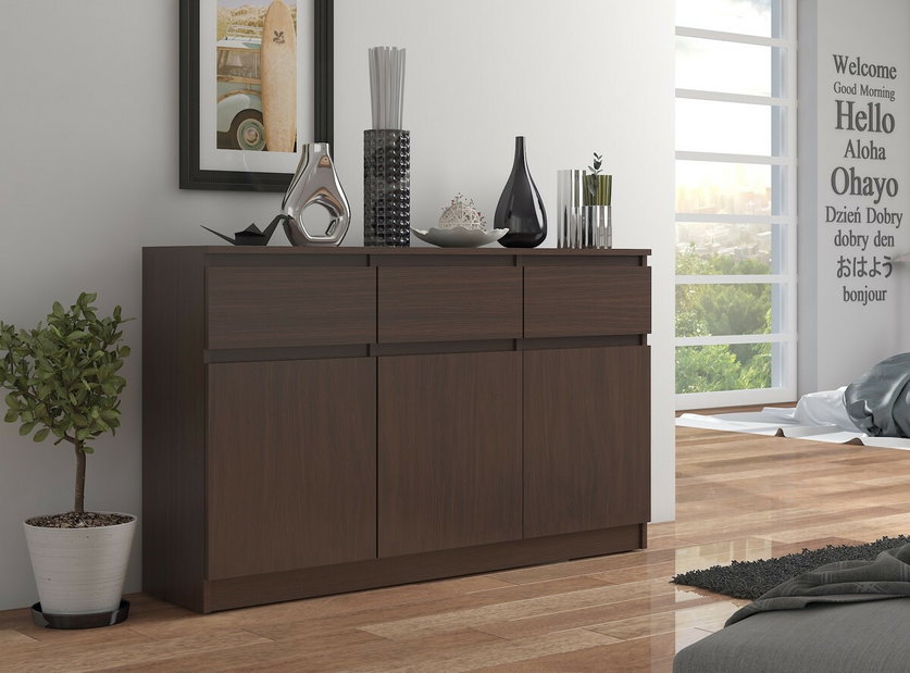 Comodă cu sertare Kuwait 3D 3D (wenge)