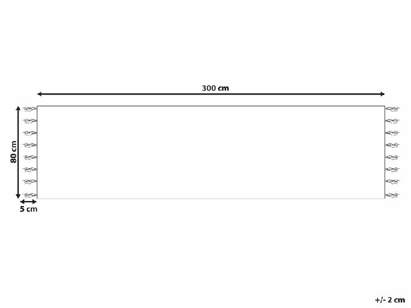 Tepih 80 x 300 cm Tally (bež + žuta)