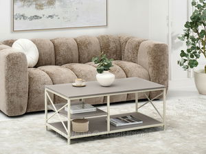 Konferenčný stolík Jabalinas (béžová + krémová)