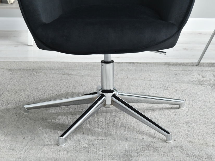 Fotel Truni (fekete + króm)