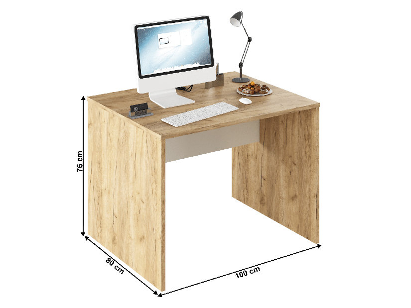 PC stolík Rumia 12 (dub artisan + biela)