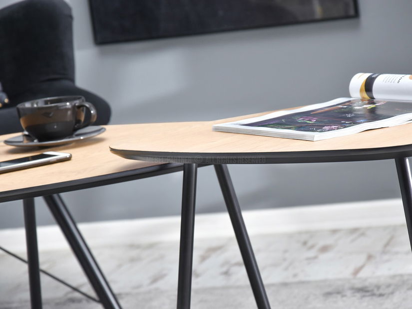 Dohányzóasztal Rossi Zest Xl (szonoma + fekete)