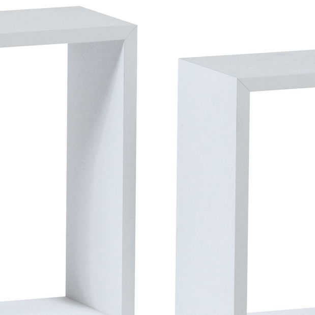 Set 3 rafturi de perete Parto (alb mat)