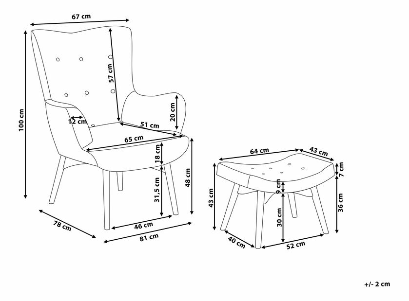 Kreslo Viadene (svetlobéžová) *výpredaj