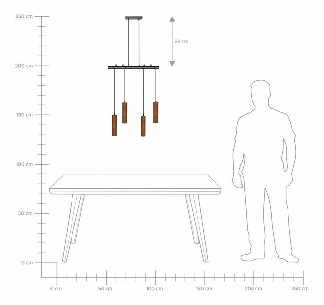Lustră Thandi (negru) 