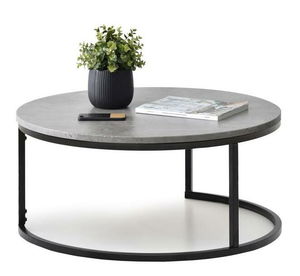 Konferenčný stolík Kolja Stolik Xl (betón + čierna)