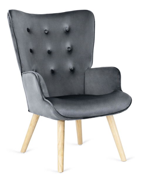 Fotelja s naslonom za noge Lombardi (siva) 