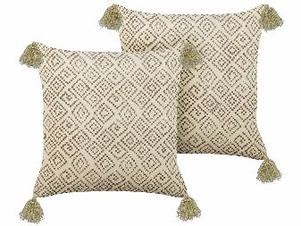 Set 2 buc perne decorative 45 x 45 cm Santo (bej)