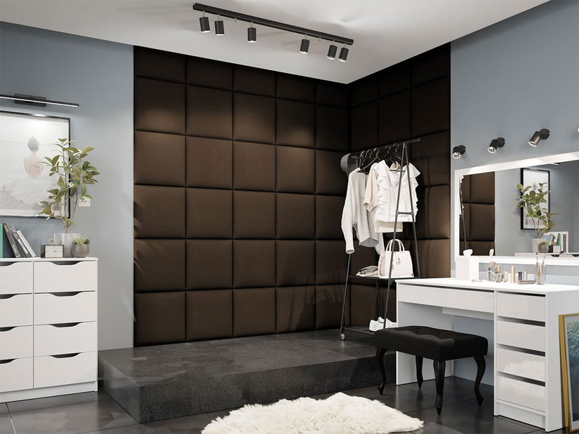 Tapecirani zidni panel (8 kom.) Pag 42x42 (tamnocrvena) *rasprodaja