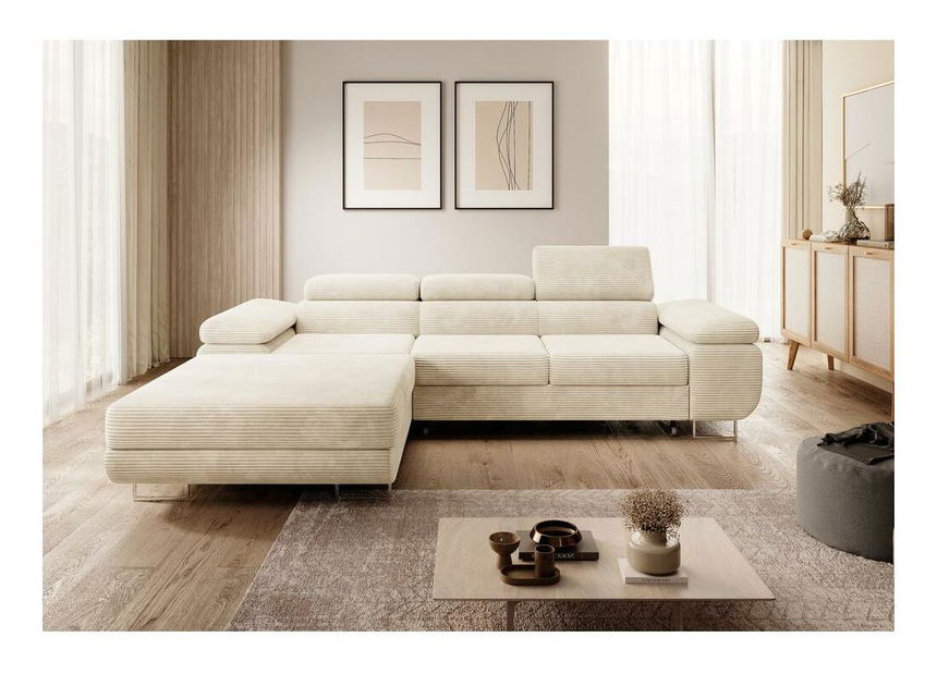 Colțar Grande (S) (bej deschis + crom)