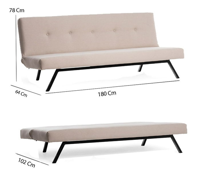 Háromszemélyes kanapé Zoria (krém)