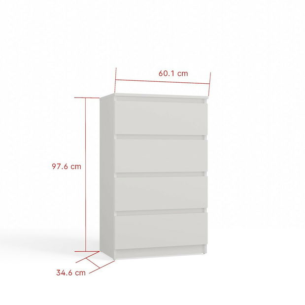 Comodă Musecalo 3 (alb)