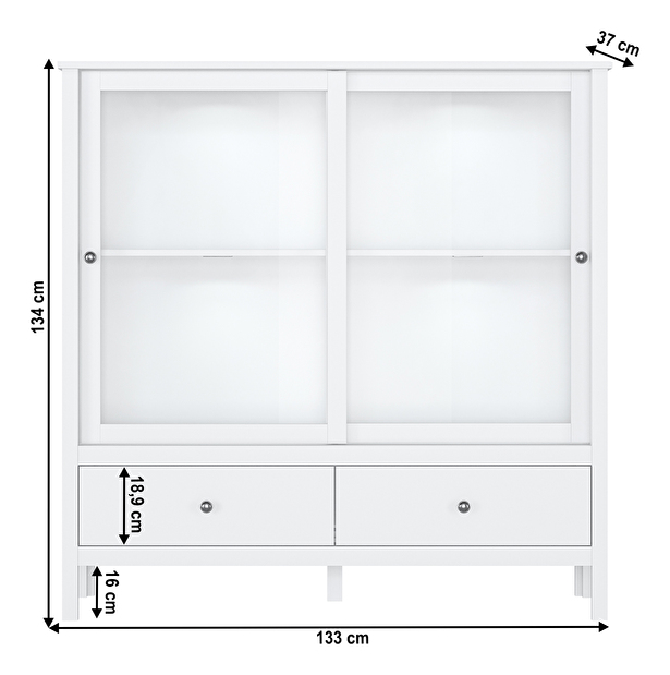 Vitrina Otis 2w2s (bijela) *rasprodaja