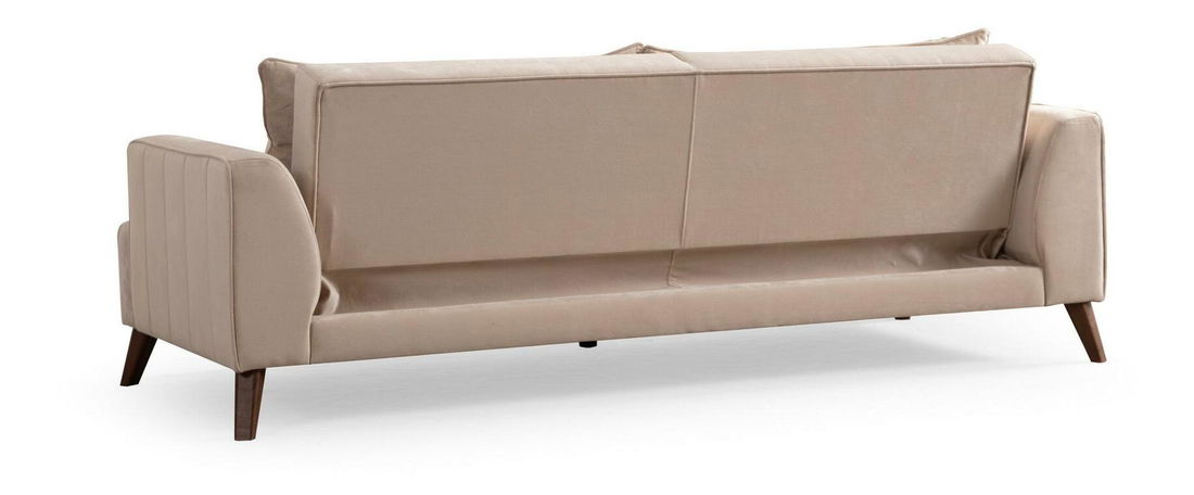 Pohovka trojsedačka Beharona (ecru + orech)